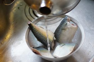 Miso Simmered Mackerel - Preparation