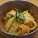 Simmered Napa Cabbage with Fried Tofu