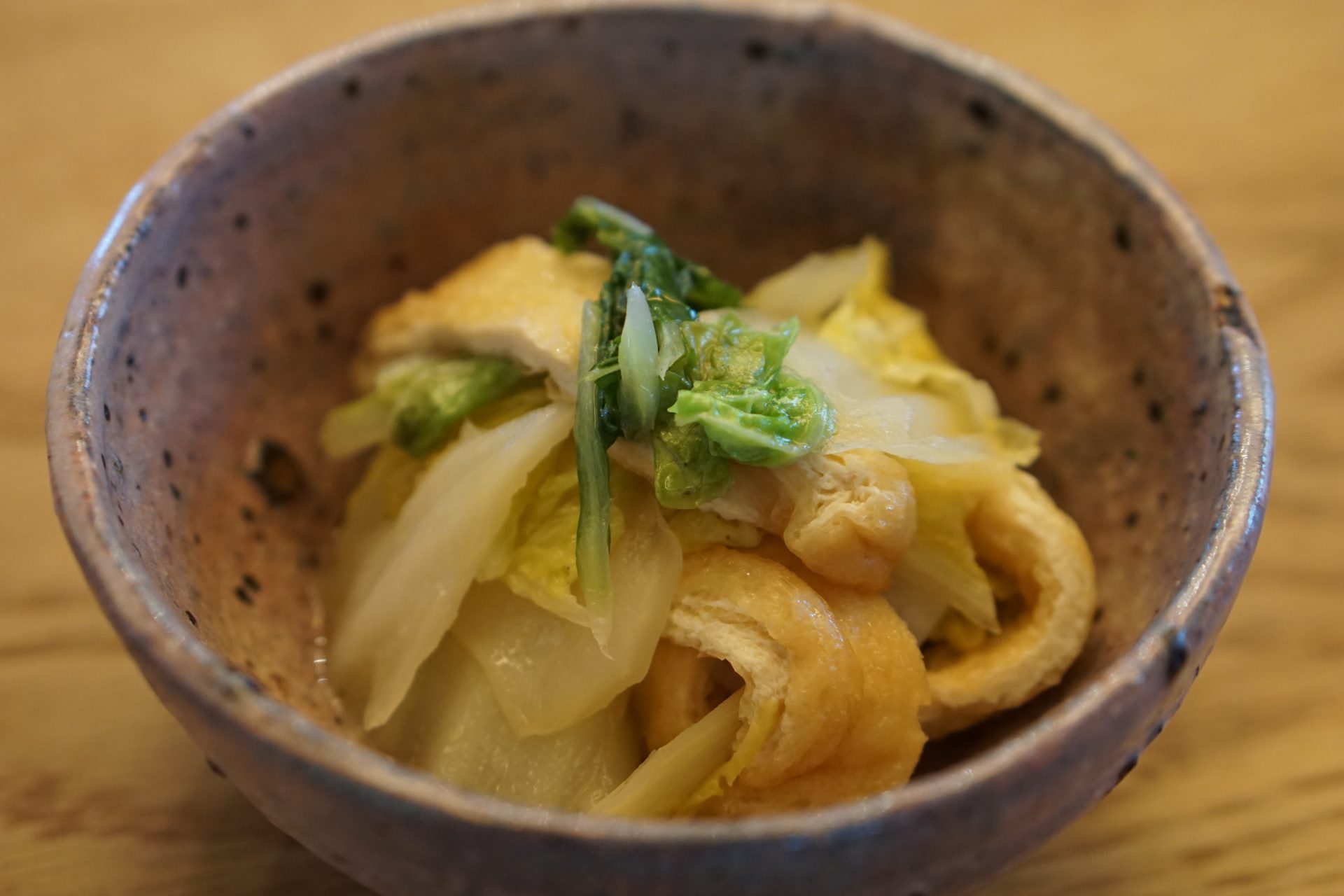 Simmered Napa Cabbage with Fried Tofu