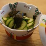 Cucumber and wakame in vinegar dressing