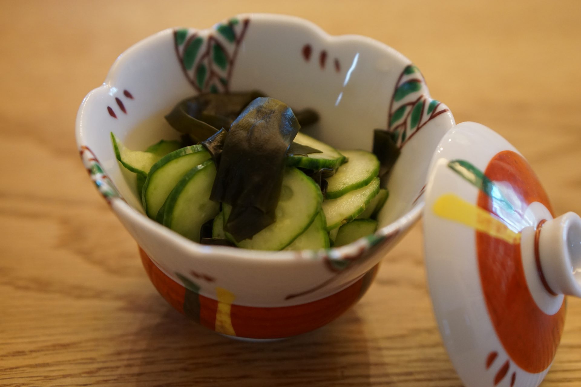 Cucumber and wakame in vinegar dressing