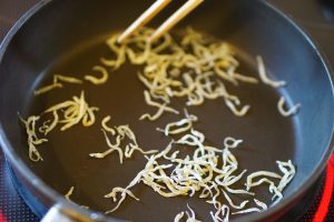 Green Pepper and Chirimenjako Stir Fry - Step1