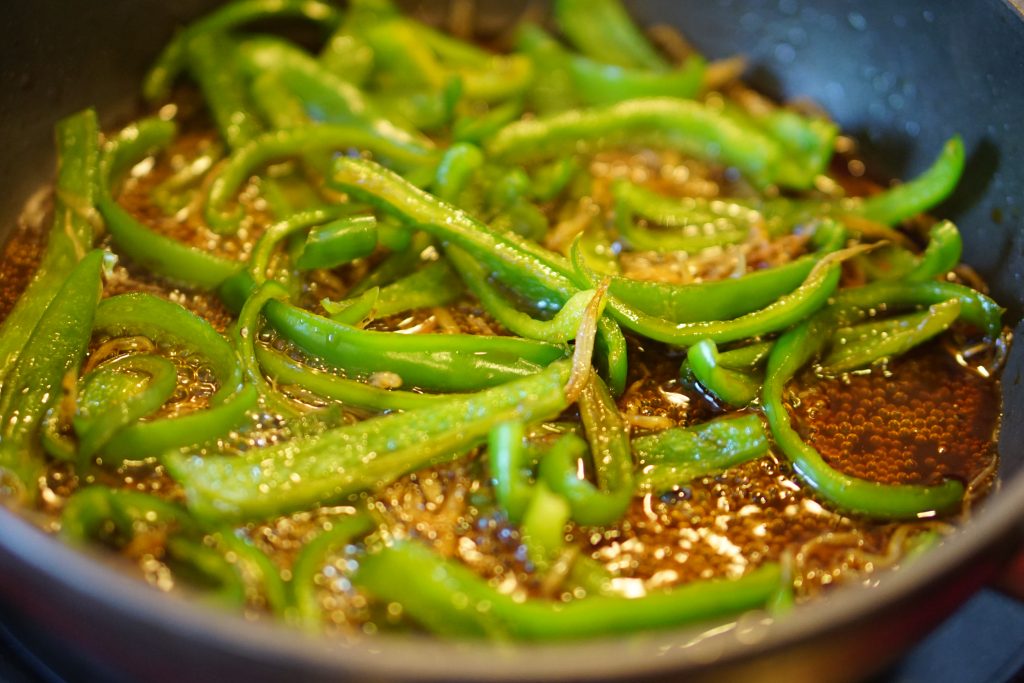 Green Pepper and Chirimenjako Stir Fry - Step3