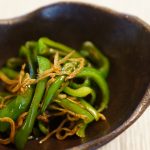 Green Pepper and Chirimenjako Stir Fry
