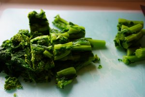 Nanohana with Karashi Dressing - Preparation