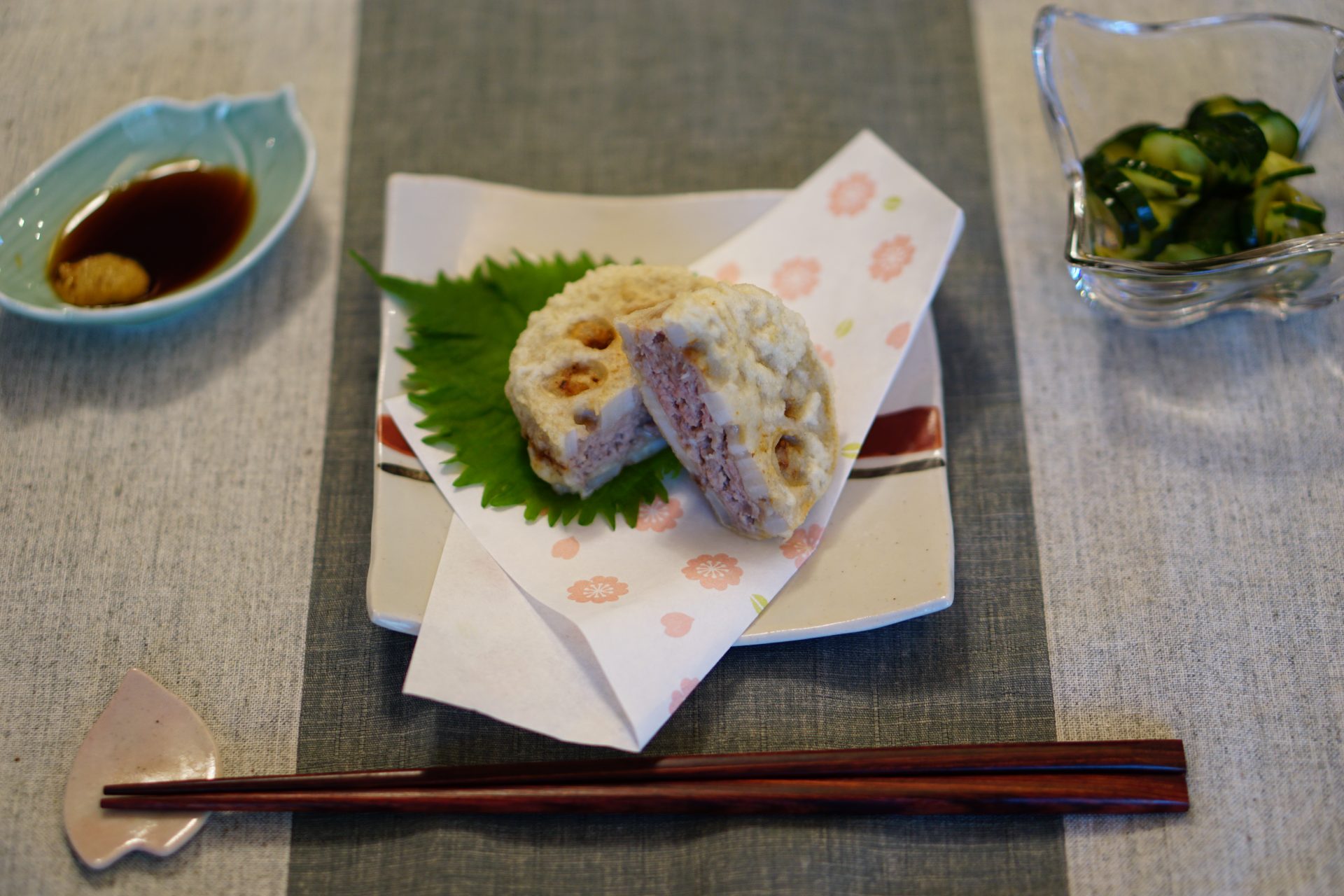 Deep-fried Lotus Root Sandwiches